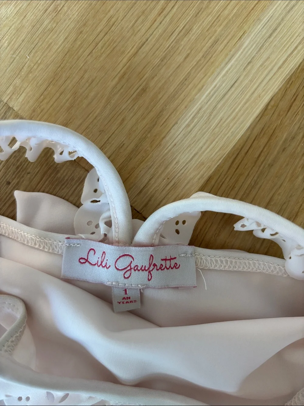 Lili Gaufrette Pale Pink One-Piece Swimsuit Size 1 Year